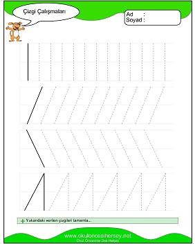 okul öncesi çizgi çalışma sayfaları